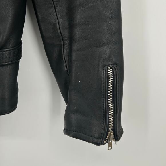 VTG 80s women's leather Hein Gericke HARLEY DAVIDSON Motorcycle Biker Jacket 38 - Picture 9 of 16